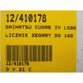 CUORE IV L500 LICZNIK ZEGARY 0,8 L24 83010-87L24
