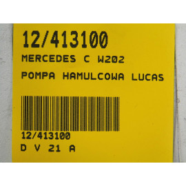 MERCEDES C W202 POMPA HAMULCOWA LUCAS             