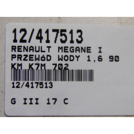RENAULT MEGANE I PRZEWÓD WODY 1,6 K7M K7M702
