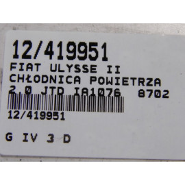 FIAT ULYSSE II INTERCOOLER 2,0 JTD IA1076 870229HF