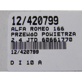 ALFA ROMEO 166 PRZEWÓD POWIETRZA 2,4 JTD 60661770