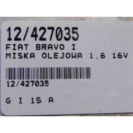 FIAT BRAVO BRAWA ALBEA I MISKA OLEJOWA 1,6 16V