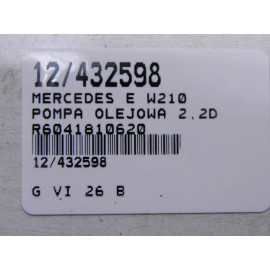 MERCEDES E W210 POMPA OLEJU 2,2D R6041810620