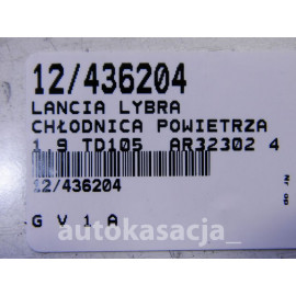 LANCIA LYBRA 839 INTERCOOLER 1,9JTD 46444726