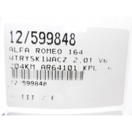 ALFA ROMEO 164 WTRYSKI KPL. 6SZT 2,0 V6 0280150769