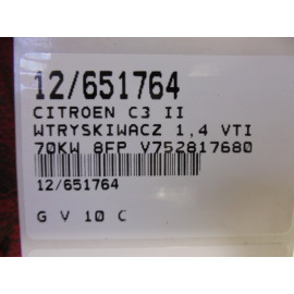 C3 II WTRYSKIWACZE V752817680 1,4VTI KPL.