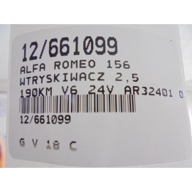 ALFA ROMEO 156 WTRYSKIWACZE 0280150702 2,5 V6 KPL