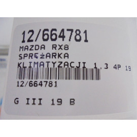 MAZDA RX8 SPRĘŻARKA KOMPRESOR 447260-7921 1,3