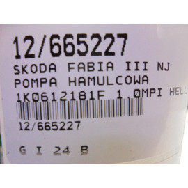 FABIA III POMPA SIŁY HAMOWANIA 1K0612181F 1,0MPI