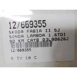 FABIA II SONDA LAMBDA 03L906262D 1,6TDI