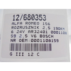 ALFA ROMEO 156 ROZRUSZNIK 0001108159
